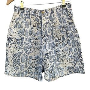 Gloria Vanderbilt Womens Snake Print High Waist Shorts